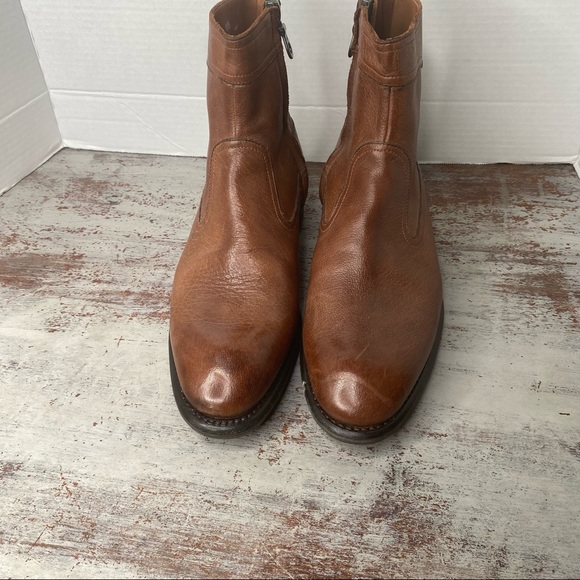 Bowen Brown Leather Chelsea Chukka boots 47 - Picture 3 of 10